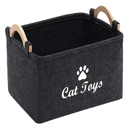 Felt Cat Toy Basket.